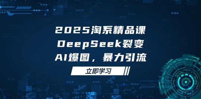 2025 淘系精品课,DeepSeek 裂变,AI 爆图,暴力引流-数智网创
