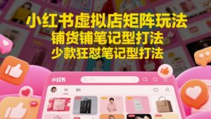 小红书虚拟店矩阵玩法，铺货铺笔记型打法，少款狂怼笔记型打法-数智网创