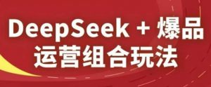 DeepSeek+爆品运营组合玩法，2025淘系精品课-数智网创