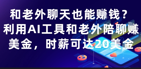 和老外聊天也能挣钱？利用AI工具和老外陪聊挣美金，时薪可达20刀-数智网创