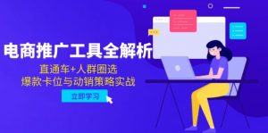 电商推广工具全解析，直通车+人群圈选，爆款卡位与动销策略实战-数智网创