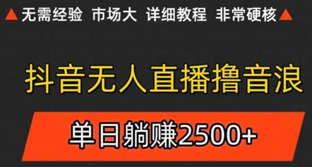 抖音无人直播6.0 简单无脑可矩阵 每天两小时轻松躺赚500+-数智网创