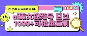 视频号AI美女跳舞暴力起号玩法，日入1k+，全程软件操作，小白也能玩的项目-数智网创