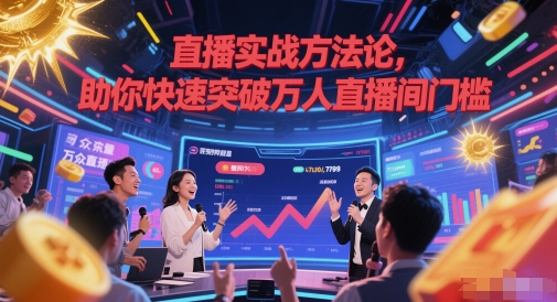 直播实战方法论，助你快速突破万人直播间门槛-数智网创