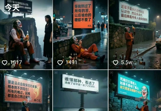 一条视频竟然15W赞！用AI制作小丑自嘲扎心文案视频，当下非常火爆的短视频流量神器-数智网创