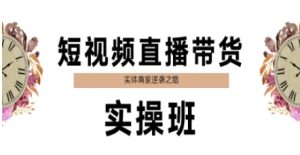 短视频直播带货实操班，实体商家逆袭之路-数智网创