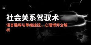 2025社会关系驾驭术，语言雕琢与等级操控，心理博弈全解析-数智网创