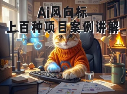 Ai风向标-附100种项目案例玩法-0基础小白到大神ai视频商业应用教学-数智网创