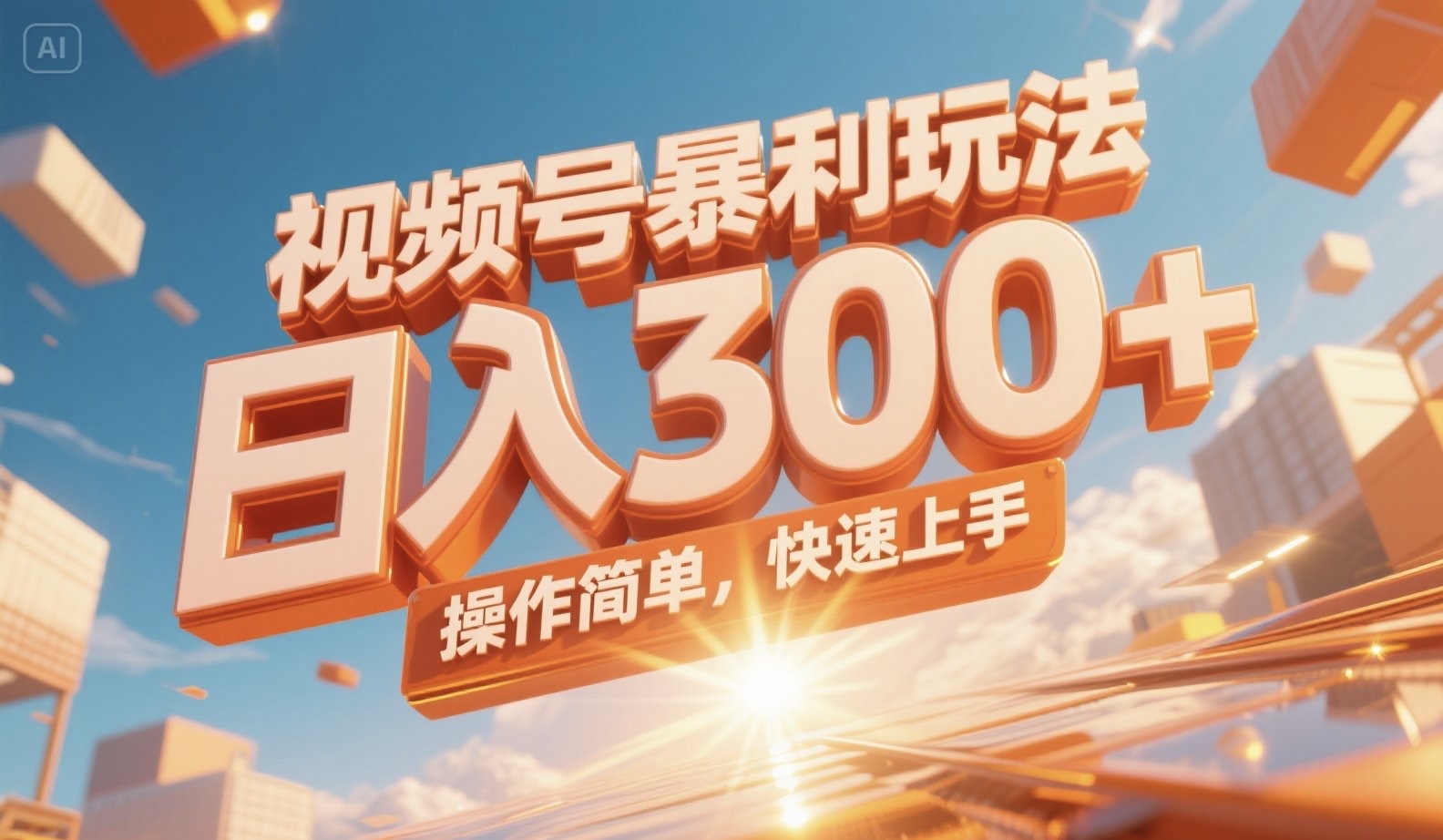 视频号暴利玩法，日入300+，操作简单，快速上手。-数智网创