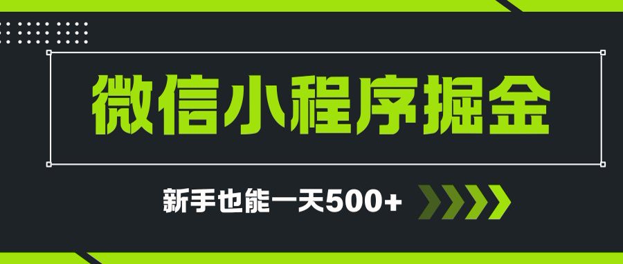 微信小程序自撸广告项目,0投资暴力玩法,新手小白一天轻松500+-数智网创