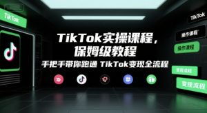 TikTok实操课程,保姆级教程,手把手带你跑通TikTok变现全流程-数智网创
