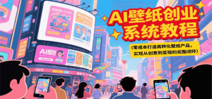 AI壁纸创业系统教程,零成本打造高转化壁纸产品,实现从创意到变现的完整闭环-数智网创