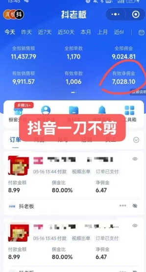 抖音短视频一刀不剪带货,不剪辑,不直播,每天发个视频,等着出单获取带货佣金-数智网创