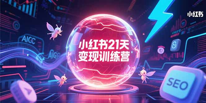 小红书21天变现训练营,AIGC工具高效应用,SEO优化核心技巧-数智网创