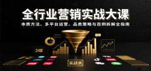 全行业营销实战大课：本质方法、多平台运营、品类策略与百例拆解全指南-数智网创