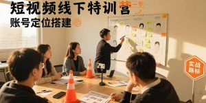 短视频线下特训营:账号定位搭建/口播号拍摄剪辑/直播间流量入口/变现实战-数智网创