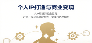 个人IP打造与商业变现，从IP原理到起盘盈利、产品开发及流量裂变等实战技巧全解析-数智网创