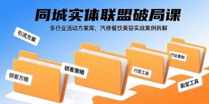 同城实体联盟破局课，多行业活动方案库，汽修餐饮美容实战案例拆解-数智网创