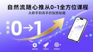 自然流随心推从0-1全方位课程，从新手到高手的投放秘籍-数智网创