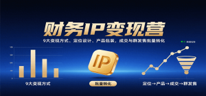 财务IP变现营：9大变现方式、定位设计、产品包装，成交与群发售批量转化-数智网创