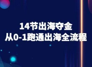 14节出海夺金从0-1跑通出海全流程-跨境电商教程-数智网创