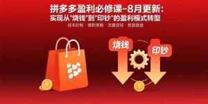 拼多多盈利必修课-8月更新：突破运营瓶颈 实现从烧钱到印钞的盈利模式转型-数智网创