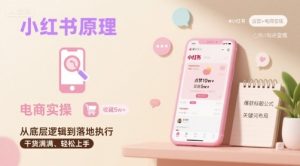 小红书原理以及详细实操流程，小红书电商教程-数智网创