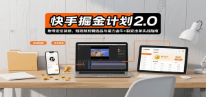 快手掘金计划2.0，账号定位装修、短视频剪辑选品与磁力金牛+裂变出单实战指南-数智网创