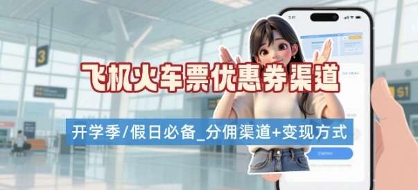 学生党必看!机票火车票优惠券申请渠道 + 项目打法,开学季节日速存-数智网创