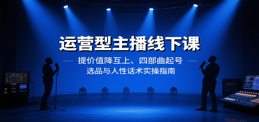 运营型主播线下课：提价值降互上、四部曲起号、选品与人性话术实操指南-数智网创