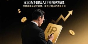 文案杀手创始人IP高端实战课:突破高客单成交瓶颈,实现IP商业价值最大化-数智网创