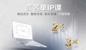 高客单IP课，搞定成交，搞定高客单IP，翻倍变现，轻松卖爆，不销而销-数智网创