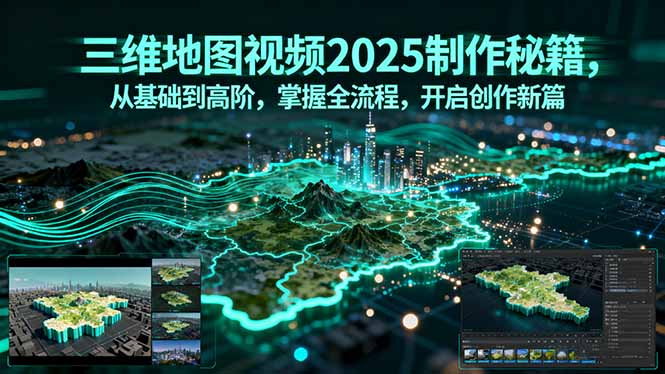 三维地图视频2025制作秘籍，从基础到高阶，掌握全流程，开启创作新篇-数智网创