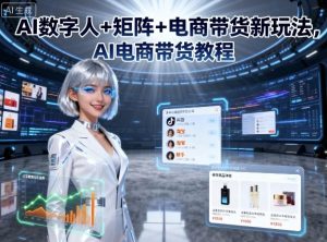 AI数字人+矩阵+电商带货新玩法，AI电商带货教程-数智网创