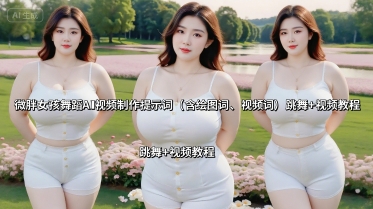 微胖女孩舞蹈AI视频制作提示词(含绘图词、视频词) 跳舞+视频教程-数智网创