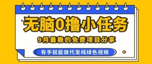0学费0风险，2025风口项目，无脑免费撸，代发纯绿色视频，一部手机人人可做【揭秘】-数智网创