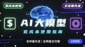 如何低成本使用全球最先进AI大模型，全网最全指南-数智网创