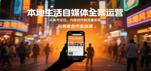 本地生活自媒体全案运营，从账号定位、内容创作到流量变现与商家合作实战课-数智网创