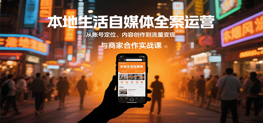 本地生活自媒体全案运营，从账号定位、内容创作到流量变现与商家合作实战课-数智网创