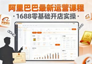 阿里巴巴最新运营课程，1688零基础开店实操-数智网创