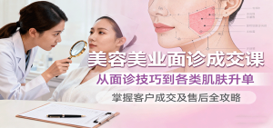 美容美业面诊成交课,从面诊技巧到各类肌肤升单,掌握客户成交及售后全攻略-数智网创