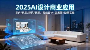 2025AI设计商业应用：室内/软装/建筑/景观，智能设计+效果图+动画实战-数智网创