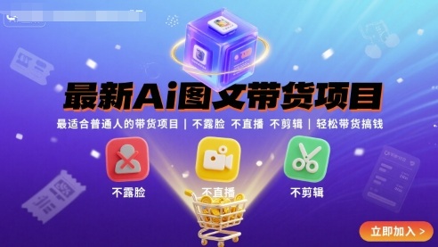 最新Ai图文带货项目,最适合普通人的带货项目,不露脸 不直播 不剪辑就可以轻松带货搞钱(完结)-数智网创