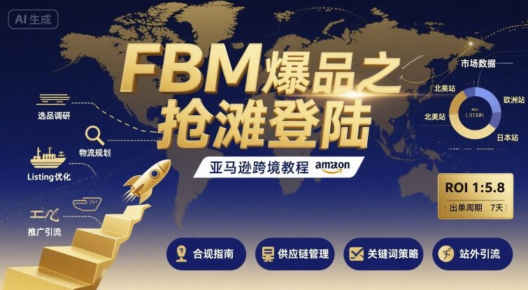 FBM爆品之抢滩登陆-亚马逊跨境教程-数智网创