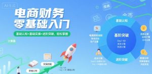 电商财务零基础入门，基础认知+基础实操+进阶突破，轻松掌握-数智网创