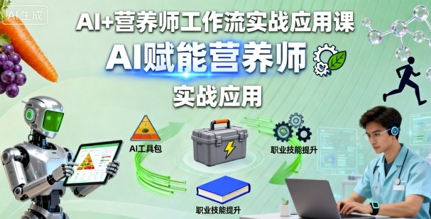 AI+营养师工作流实战应用课，AI赋能营养师-数智网创