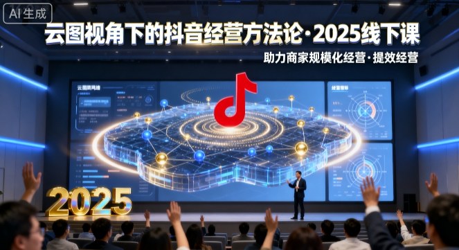 云图视角下的抖音经营方法论，2025线下课，助力商家规模化经营，提效经营(录音+字幕)-数智网创