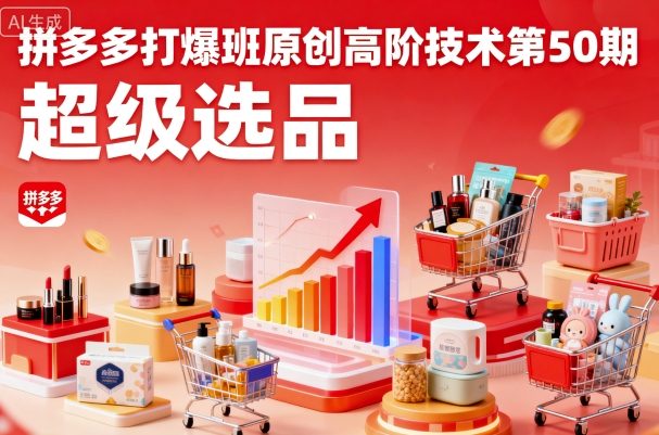 拼多多打爆班原创高阶技术第50期，超级选品-数智网创