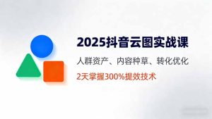 2025抖音云图实战课，人群资产、内容种草、转化优化，2天掌握300%提效技术-数智网创