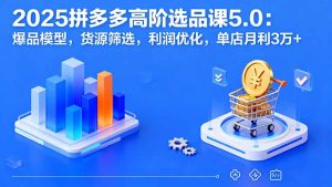 2025拼多多高阶选品课5.0：爆品模型，货源筛选，利润优化，单店月利3万+-数智网创